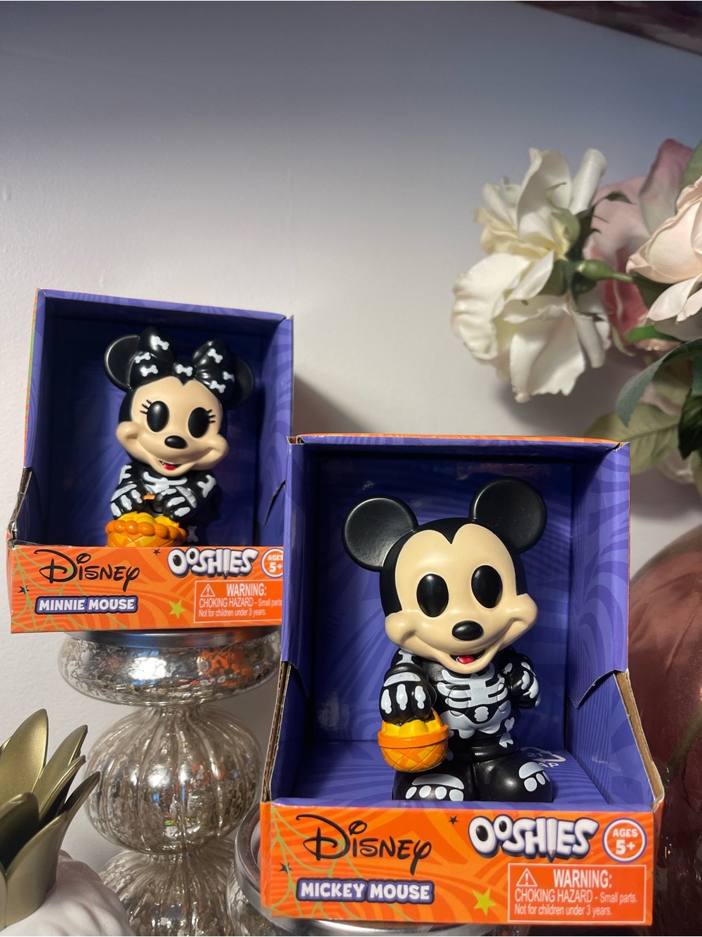 Disney Mickey & Minnie Halloween Ooshies Figures - Black, Cream, Orange